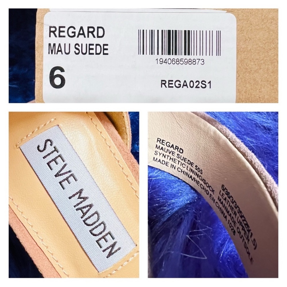New! Rare STEVE MADDEN Regard Suede Block Animal Print Heel Strappy Sandals - Picture 12 of 12